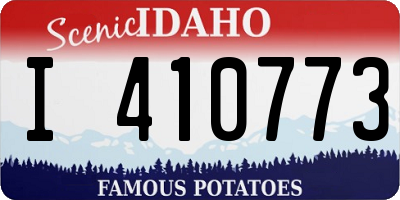 ID license plate I410773
