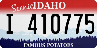 ID license plate I410775