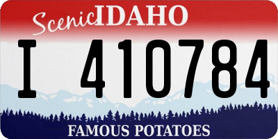 ID license plate I410784