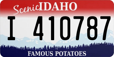 ID license plate I410787