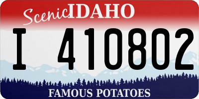 ID license plate I410802