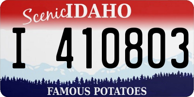 ID license plate I410803