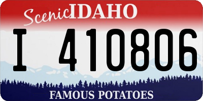 ID license plate I410806