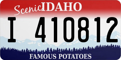 ID license plate I410812