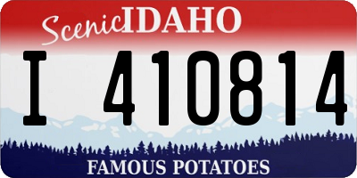 ID license plate I410814