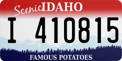 ID license plate I410815