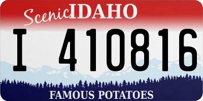 ID license plate I410816