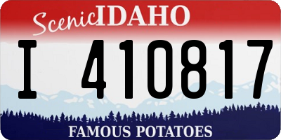 ID license plate I410817