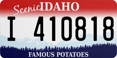 ID license plate I410818