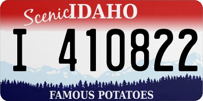 ID license plate I410822