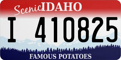 ID license plate I410825