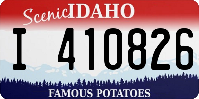 ID license plate I410826