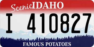 ID license plate I410827