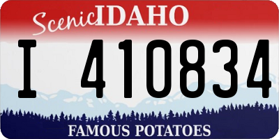 ID license plate I410834