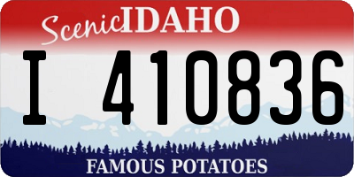 ID license plate I410836