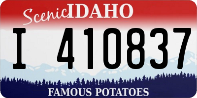 ID license plate I410837