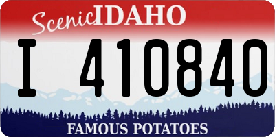 ID license plate I410840