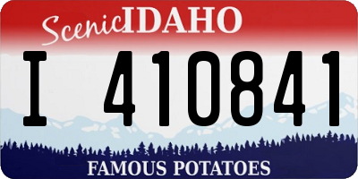 ID license plate I410841