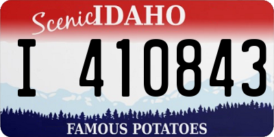 ID license plate I410843