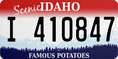 ID license plate I410847