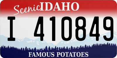 ID license plate I410849