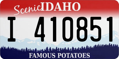 ID license plate I410851