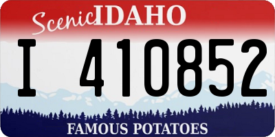 ID license plate I410852