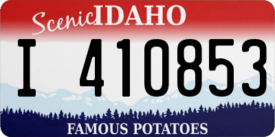 ID license plate I410853