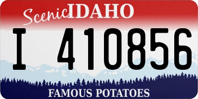ID license plate I410856