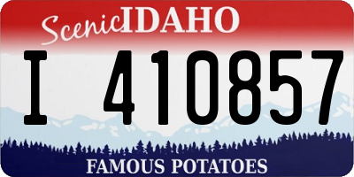 ID license plate I410857