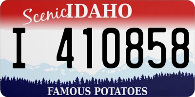 ID license plate I410858