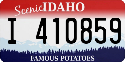 ID license plate I410859