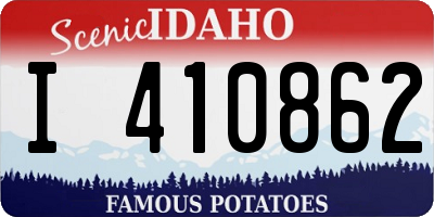 ID license plate I410862