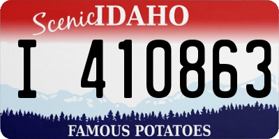 ID license plate I410863