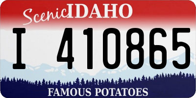 ID license plate I410865