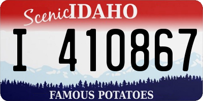 ID license plate I410867