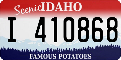 ID license plate I410868