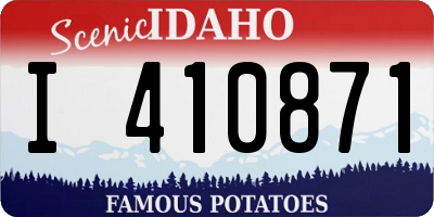 ID license plate I410871