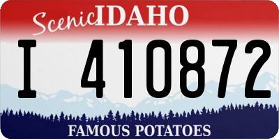 ID license plate I410872