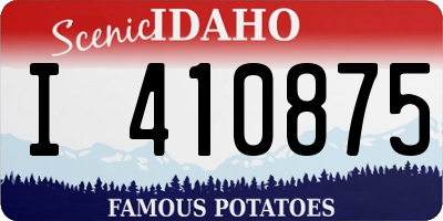 ID license plate I410875