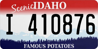 ID license plate I410876