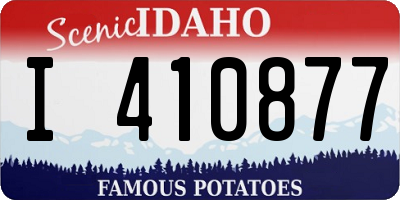 ID license plate I410877