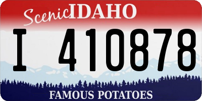 ID license plate I410878