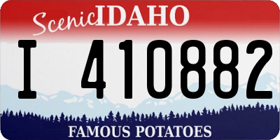 ID license plate I410882