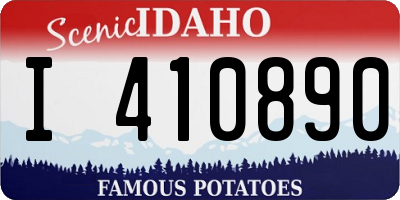 ID license plate I410890