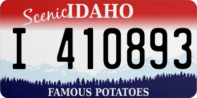 ID license plate I410893