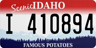 ID license plate I410894