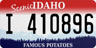ID license plate I410896