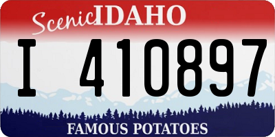ID license plate I410897