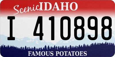 ID license plate I410898